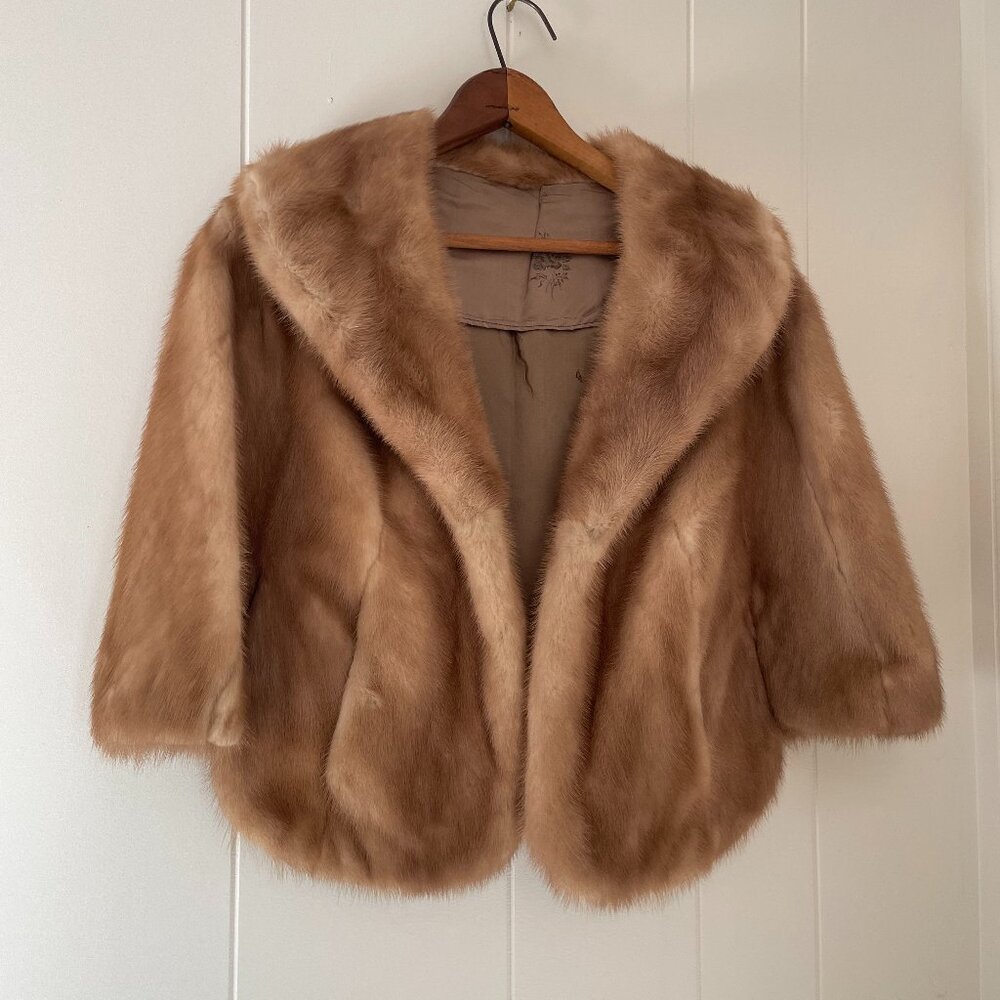 Vintage 1940s Mink Fur Capelet – XS – Exceptional Condition